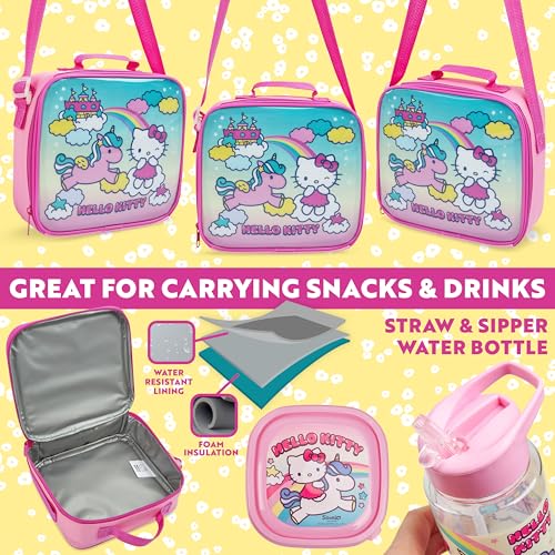 Hello Kitty Girls Lunch Box 3Pc Set (Multi Hello Kitty)