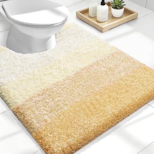 Luxury Toilet Rugs U (24" X 20" Contour Rug / Light Yellow)