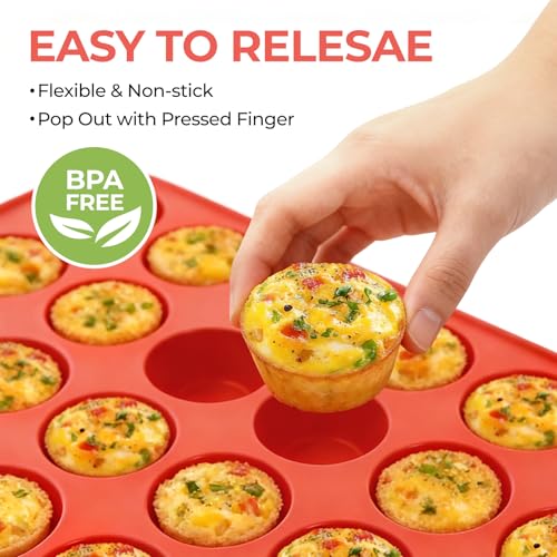 Silicone Muffin Pan Mini 24 Cups