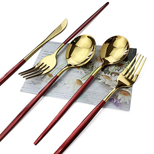 Red Gold Silverware Set (Service for 4 / Red Gold)