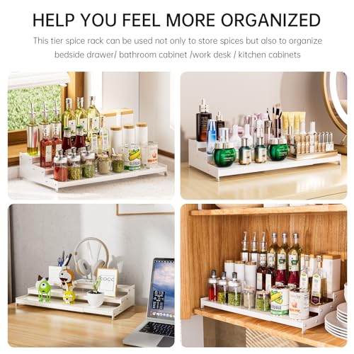 Expandable Carbon Steel Spice Rack Organizer for Pantry (2 Count)