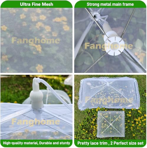 Mesh Food Covers for Outdoors (1 Pack 40"X24" + 5 Pack 17"X17")