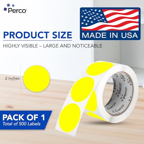 Neon Yellow Round Circle Dot Sticker 2 (Neon Yellow / 2 Inch)