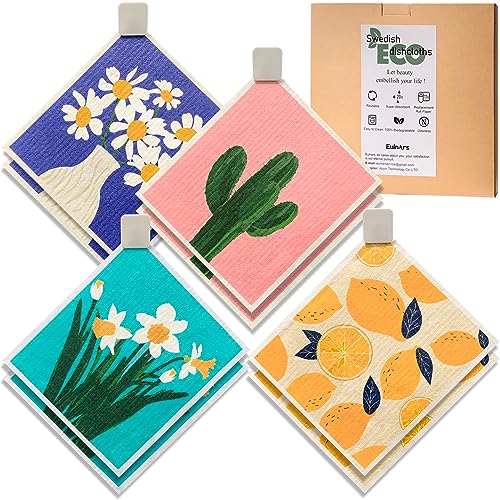 Swedish Dishcloths for Kitchen (Lemon Flower)