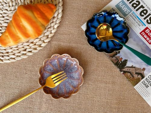Ceramic Spoon Rest for Stove Top (Retro, Lavender Purple)