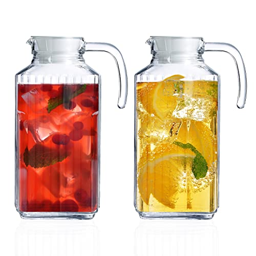 Glass Pitcher with Lid (55oz)
