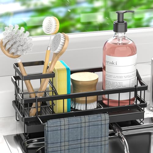 Sponge Holder for Kitchen Sink (Black)
