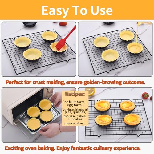 Mini Tart Pans 4 Inch with Removable Bottom Quiche Pans 16PACKS (4-inch X 0.76-inch)