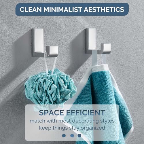 Towel Hook for Bathroom (2 Pack / Polished Chrome)