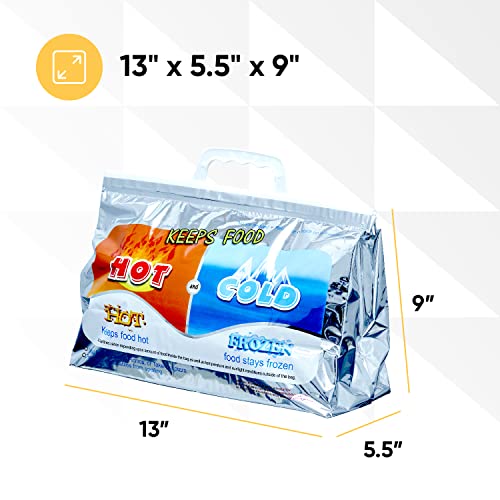 Hot and Cold Insulated Bags for Food Delivery (Small (Lunch Size))