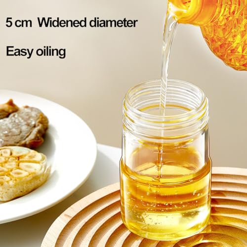 Glass Oil Dispenser with Heat Resistant Brush (Oil Dispenser-Green)