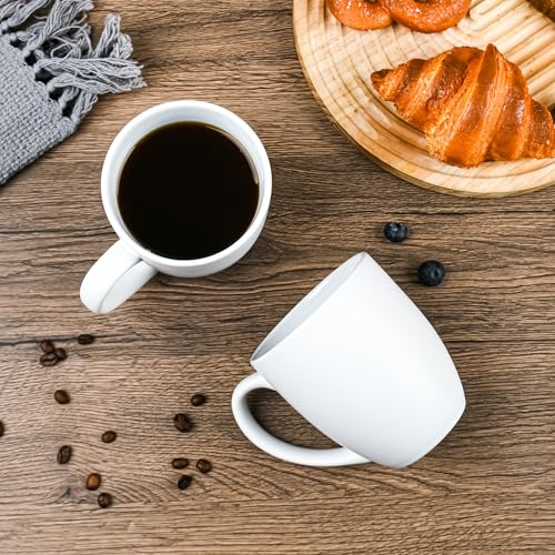 16oz Coffee Mugs Set of 6 (Matte White)