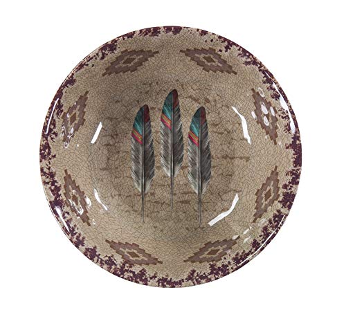 Tossed Feather 14 Piece Melamine Plastic Western Dinnerware Set (14 Piece / Tossed Feather)
