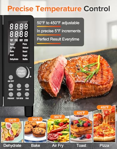 Bravo Pro Smart Air Fryer Toaster Oven Countertop Combo (Black)