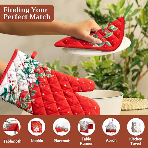 Pot Holders 100% Cotton Potholders (107 - Noel / 8" x 8" (Pot Holder Pack of 1))