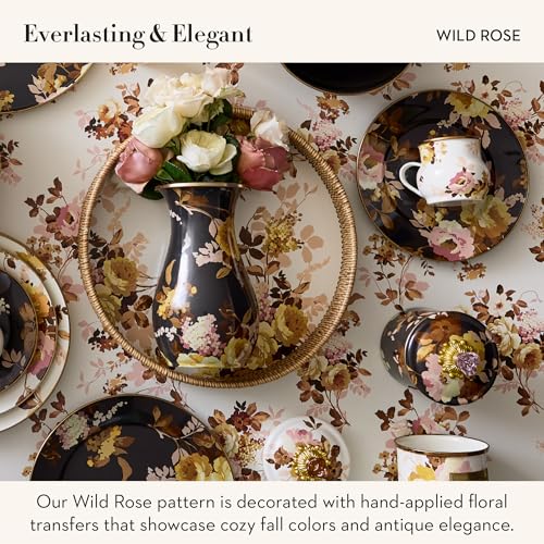 Enamel Tall Vase (Brown Wild Rose)