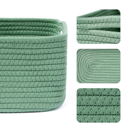 Small Storage Baskets for Organizing (3pcs-L13xW8.5xH5.1" / Green)