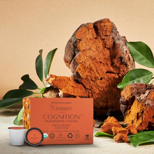 Cognition Decaf Mushroom Coffee K Cups (10 Count (Pack of 1))