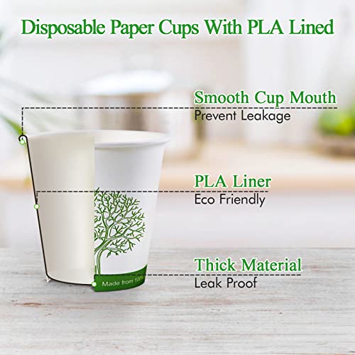 500 Count 4 oz Compostable Paper Cups (500Pack 4oz PLA Cups)