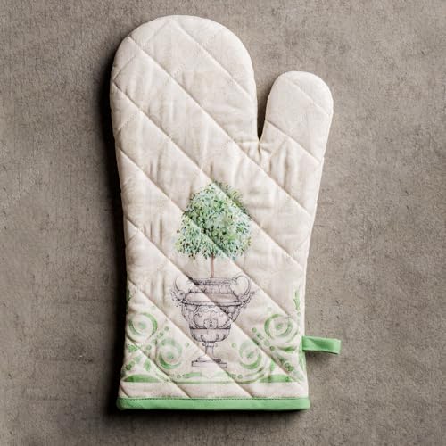 Maison d'Hermine Oven Gloves 100% Cotton Oven Mitt (029 - Jardin Du Roy / 7.5" x 13" (Oven Mitt))