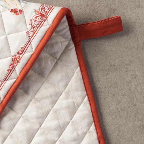 Double Oven Mitts 100% Cotton Double Oven Glove (009 - Campagne / 7" x 35" (Double Oven Mitt))