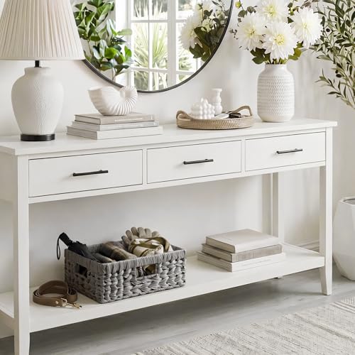 Wicker Baskets for Organizing (Gray / 13"L x 10¾"W x 4¾"H)