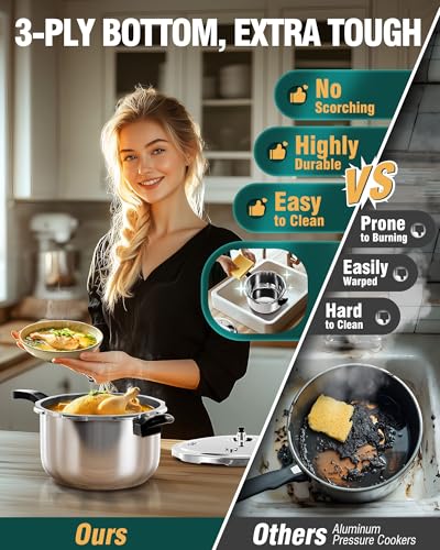 Pressure Cooker Stainless Steel 6.5 Qt (6.5 Quarts)