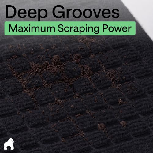 HydroABSORB Door Mat for Indoor Outdoor Use (Black / 35" X 23")