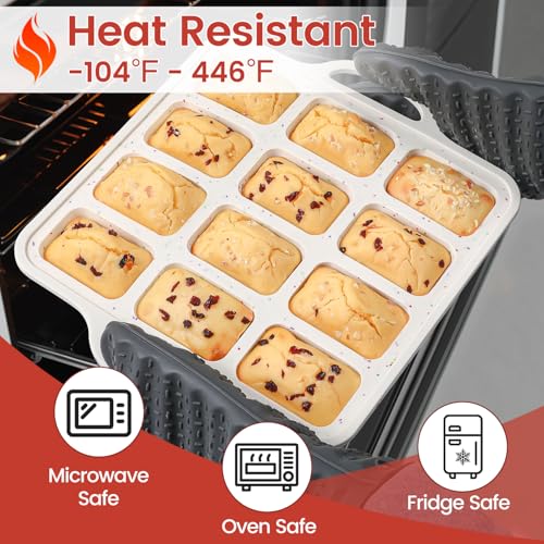 Metal Reinforced Bakeware Set (Creamy Confetti / Loaf Pan 12-Cup & Regular & Mini Muffin Pan)