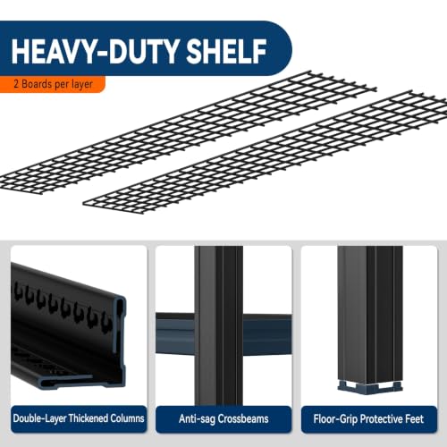 4 Tier Heavy Duty Garage Shelving (4T 70.8" W x 24" D x 70.8" H)