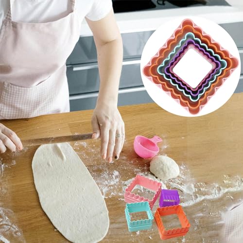 Cookie Biscuit Cutter Set (Square Shaped, 5 Pack)