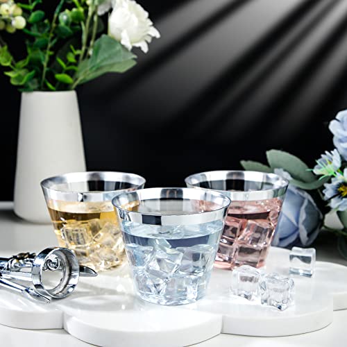 200PCS Silver Plastic Cups (9-Silver-200)
