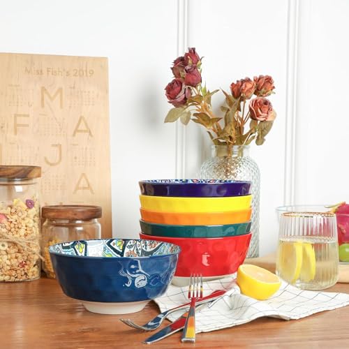 KitchenTour Cereal Bowls Set of 6 (26oz)