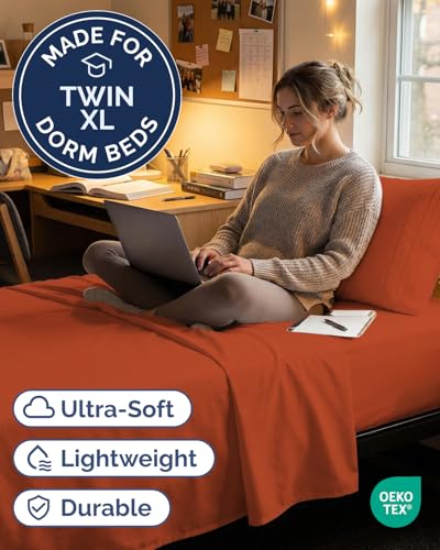 Twin XL 3 Piece Sheet Set (26 - Terracotta / Twin XL)