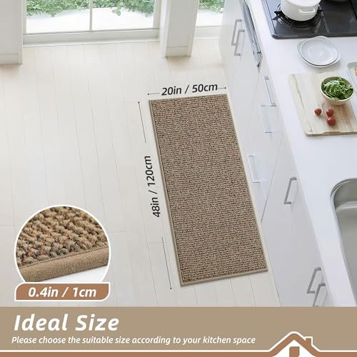 Kitchen Runner Rugs 20"x48" (Taupe / 20" X 48" (Rectangular))