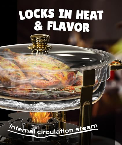 Chafing Dishes for Buffet 4 Pack (4 PACK / Gold)