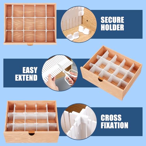 15 Pcs 5.12 Tall Drawer Divider Adjustable Drawer Organizer (15 Count)