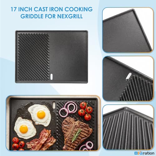 17" Griddle and Cooking Grate Kits for Nexgrill 4 Burner 720 (17" X 12 1/4")