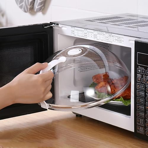 Microwave Splatter Cover for Food (10.5 inches (without water steamer) / Clear)