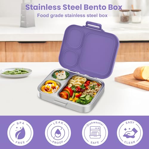 Stainless Steel Bento Lunch Box for Kids