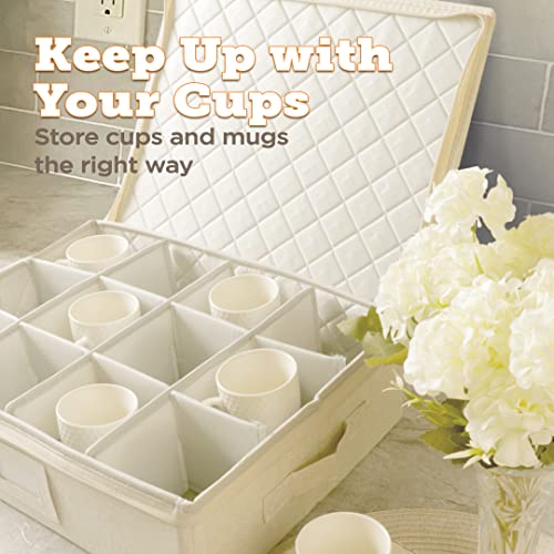 Cup & Mug Storage Case (Cream / 1 Piece Box for Cups and Mugs)