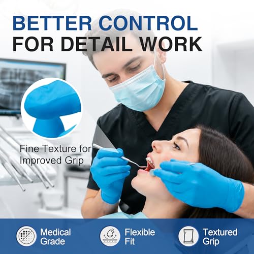 Mdeical Nitrile Exam Gloves (Blue / Small)