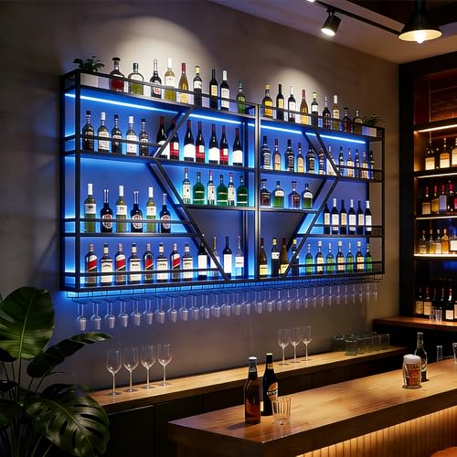 63in Large Wall Mounted Wine Rack