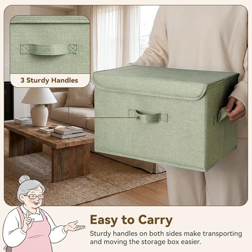 Memory Keepsake Storage Box (Sage Green / Large-2 Pack)