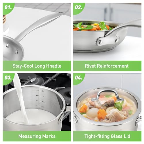 Stainless Steel Pots and Pans Set