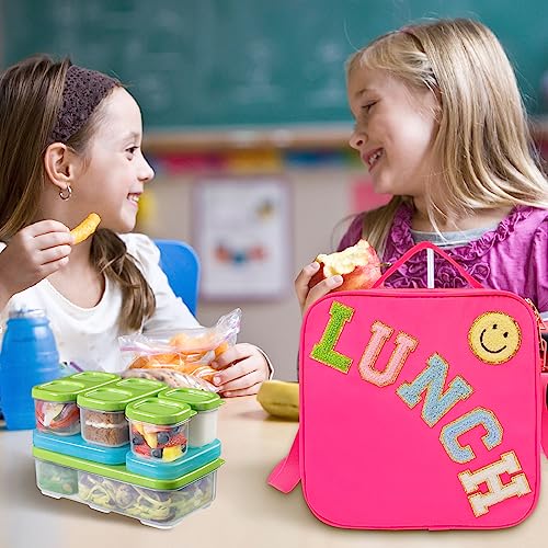 Insulated Lunch Bag With Adjustable Shoulder Strap (Rosy Red)