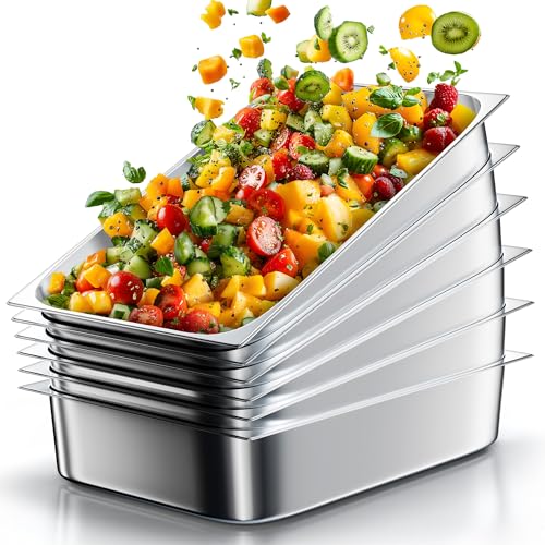 Stainless Steel Steam Table Hotel Pans Set 1 (4" Deep / 1/1 Size Thickened)