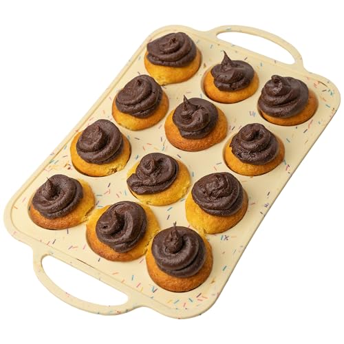 Silicone Mini Muffin Pan 12 Count (Confetti / Mini (12 Cups))