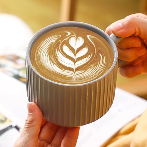 Coffee Mugs Set (Gray / 15 Ounces)