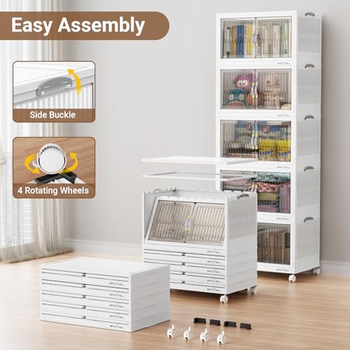 400Qt Stackable Storage Bins with Lid (4 Count)
